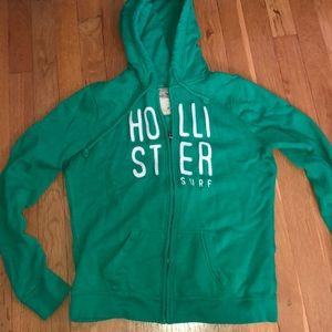 Green Hollister Zipup Sweatshirt